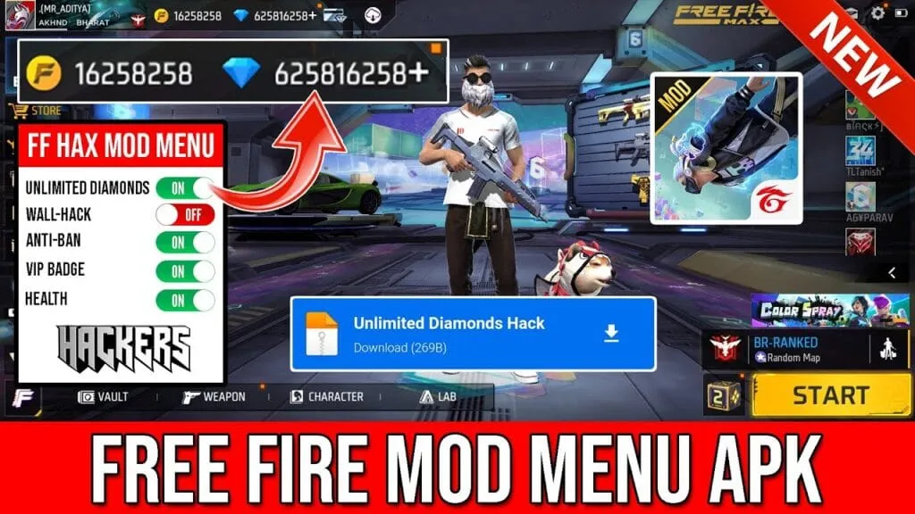 Mod Ff Diamond 99999