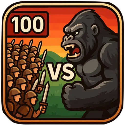 100 Men Vs 1 Gorilla